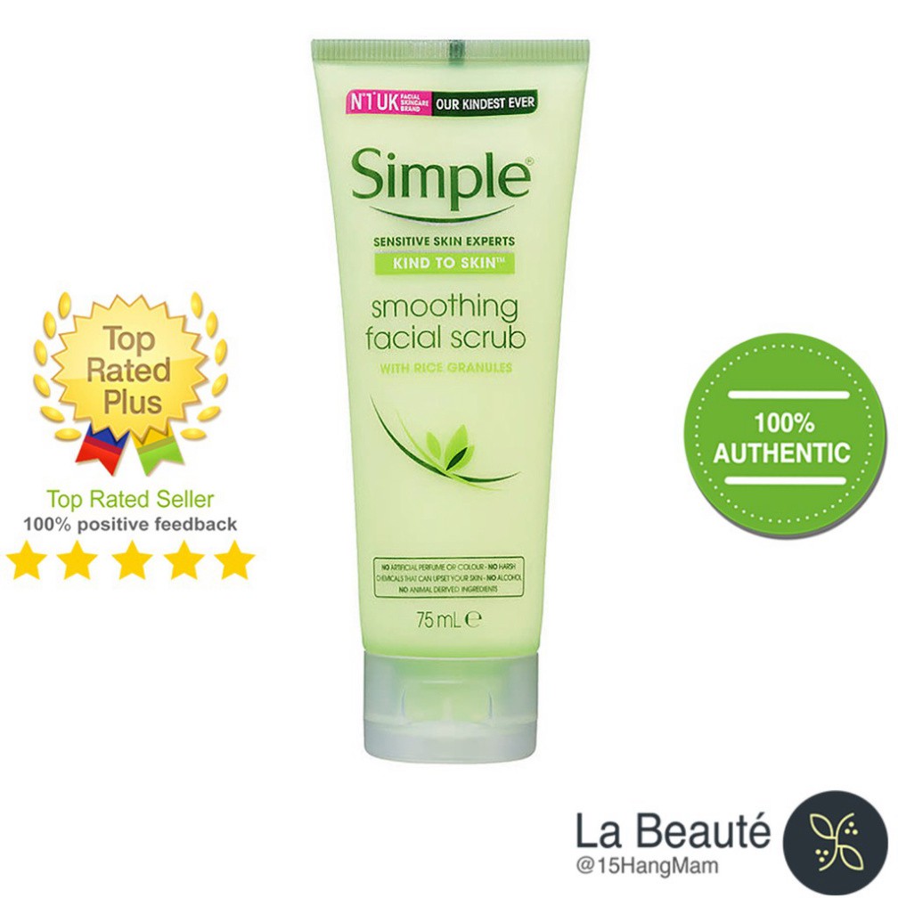 Simple Kind To Skin Smoothing Facial Scrub - Tẩy Da Chết Hiệu Quả 75ml