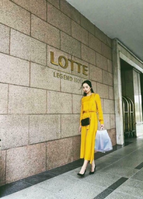 Đầm Vàng kèm dây buộc eo