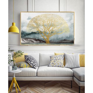 z Z00100_Tranh Vải canvas cây kim tiền