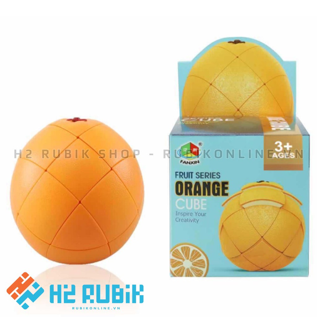 Bộ rubik hoa quả 4 loại đào, chanh, cam, lê Fanxin Fruit Cube 3x3 cao cấp biến thể rubik 3x3