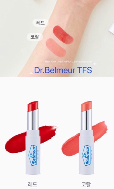 (AUTH_Korea)Son dưỡng môi có màu Dr.Belmeur Cica Touch Lip Balm The Face Shop | BigBuy360 - bigbuy360.vn
