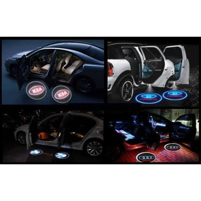 Đèn led chiếu LOGO gắn cánh cửa ô tô các hãng xe: vinfast, honda, huyndai, toyota, mazda, Vip, mitsubishi, kia, ford
