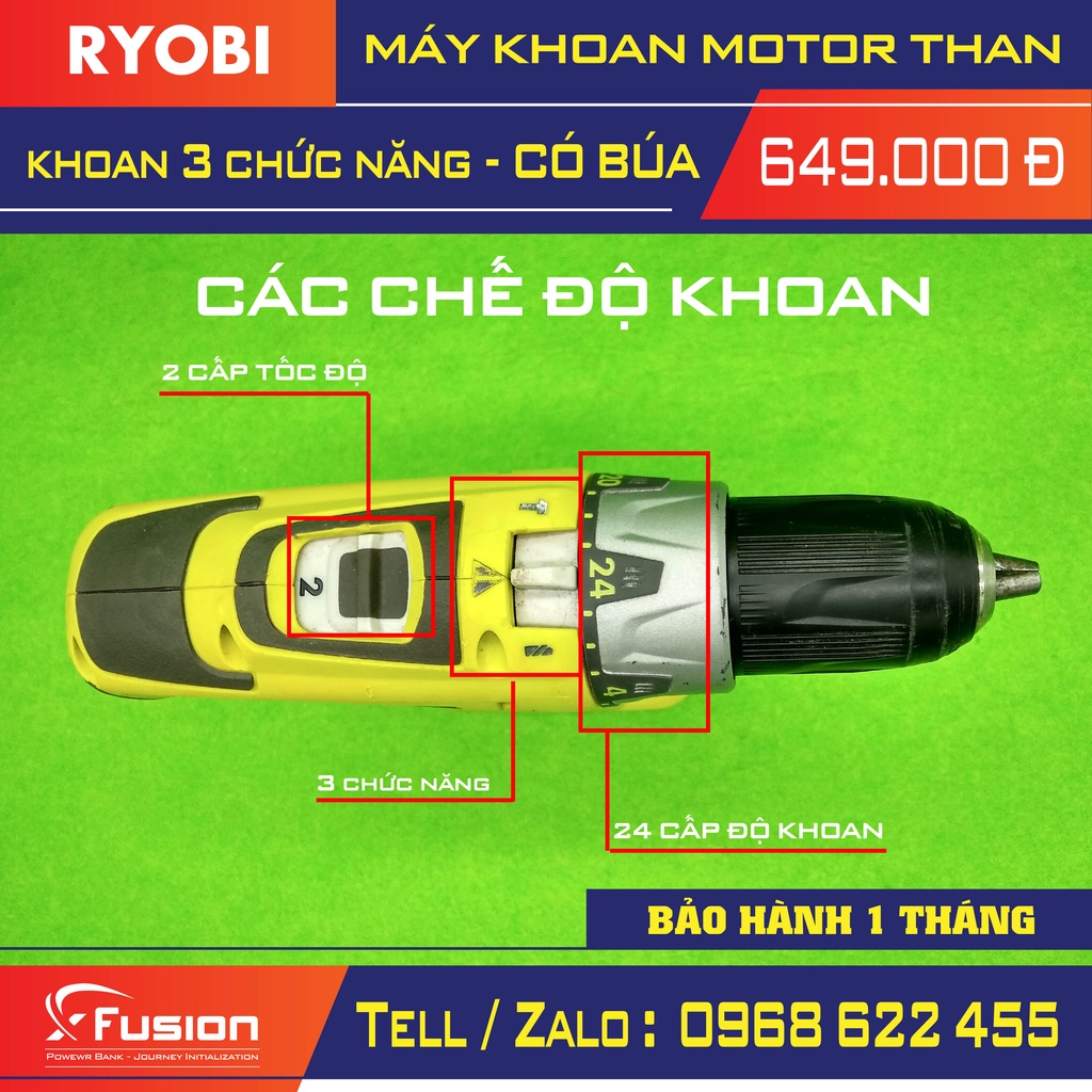 Máy khoan búa ryobi