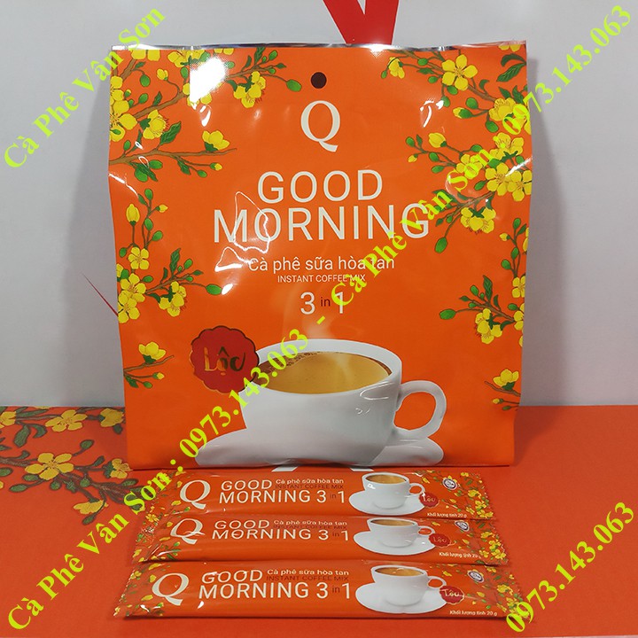 Cà phê sữa Good morning Trần Quang 480g (24 gói * 20g) mẫu xuân 2022