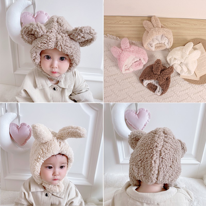 Nón giữ ấm tai xinh xắn cho bé trai và bé gái