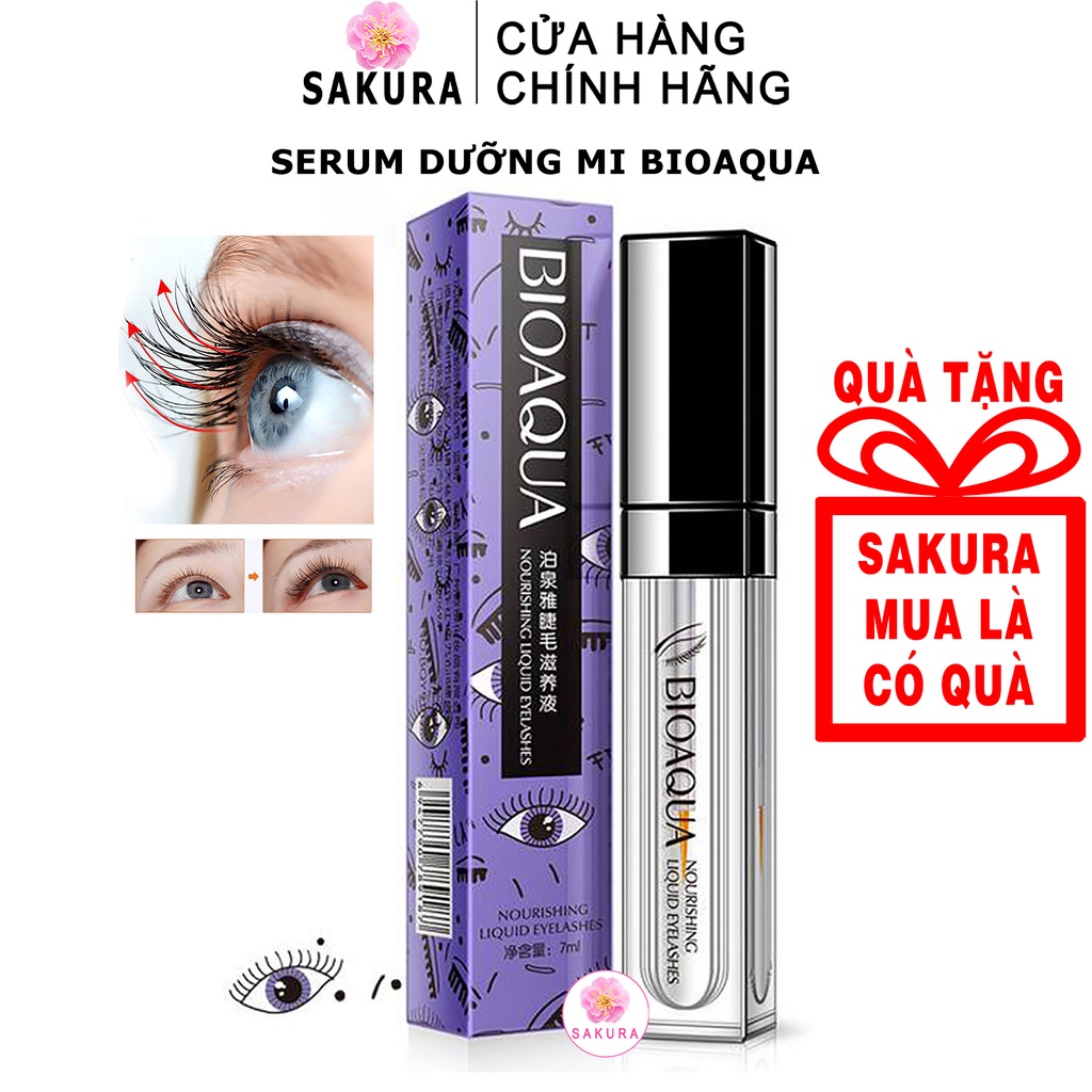 Serum dưỡng mi BIOAQUA Tinh chất dưỡng mi dài và dày tiện lợi nội địa trung SAKURA 7ml