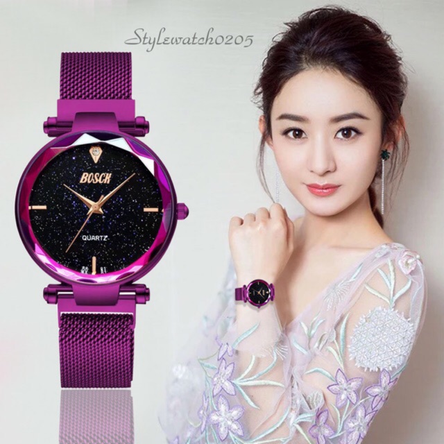 Đồng hồ nữ Bosck chính hãng dây nam châm mặt sao đêm sang trọng | BigBuy360 - bigbuy360.vn