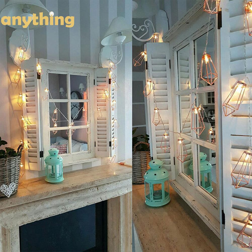 Dây đèn led 10 bóng kiểu dáng hình học trang trí nội thất