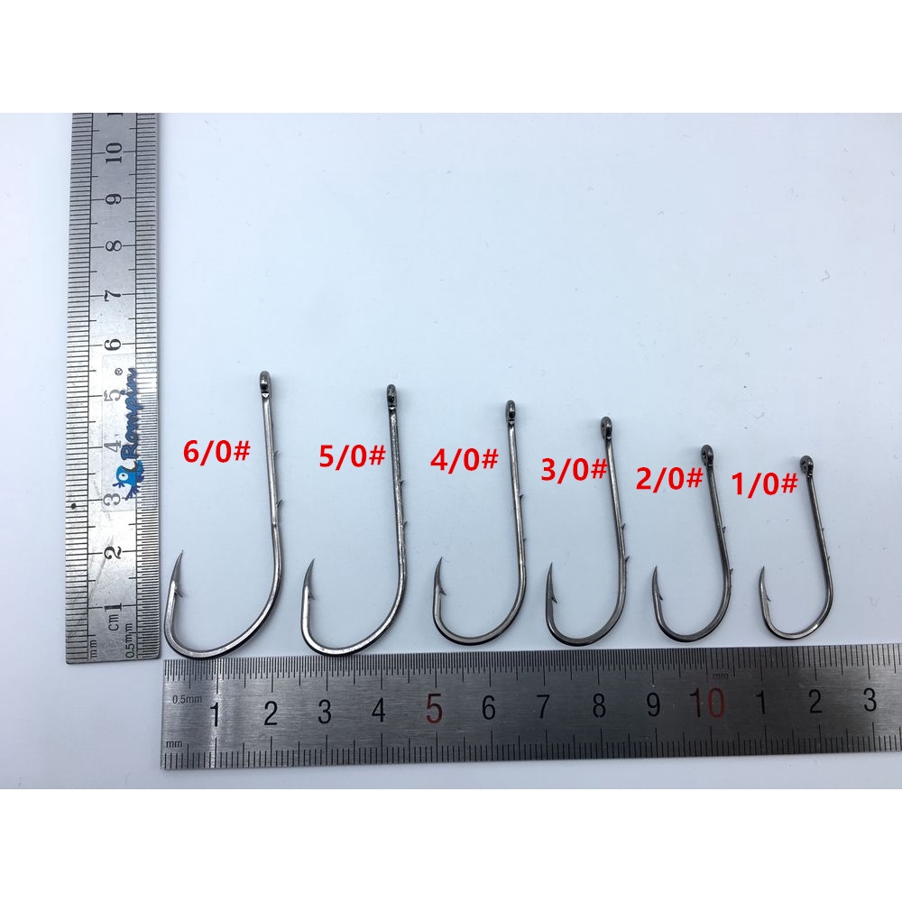 Set 50 Lưỡi Câu Cá Bằng Thép Carbon 92247 6 # - 6 / 0 # Chất Lượng