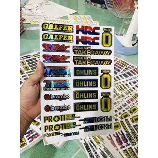 combo 25 sticker nhãn hiệu xe máy Crom