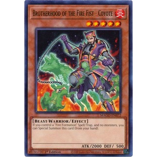 Thẻ bài Yugioh - TCG - Brotherhood of the Fire Fist - Coyote / MAGO-EN072'