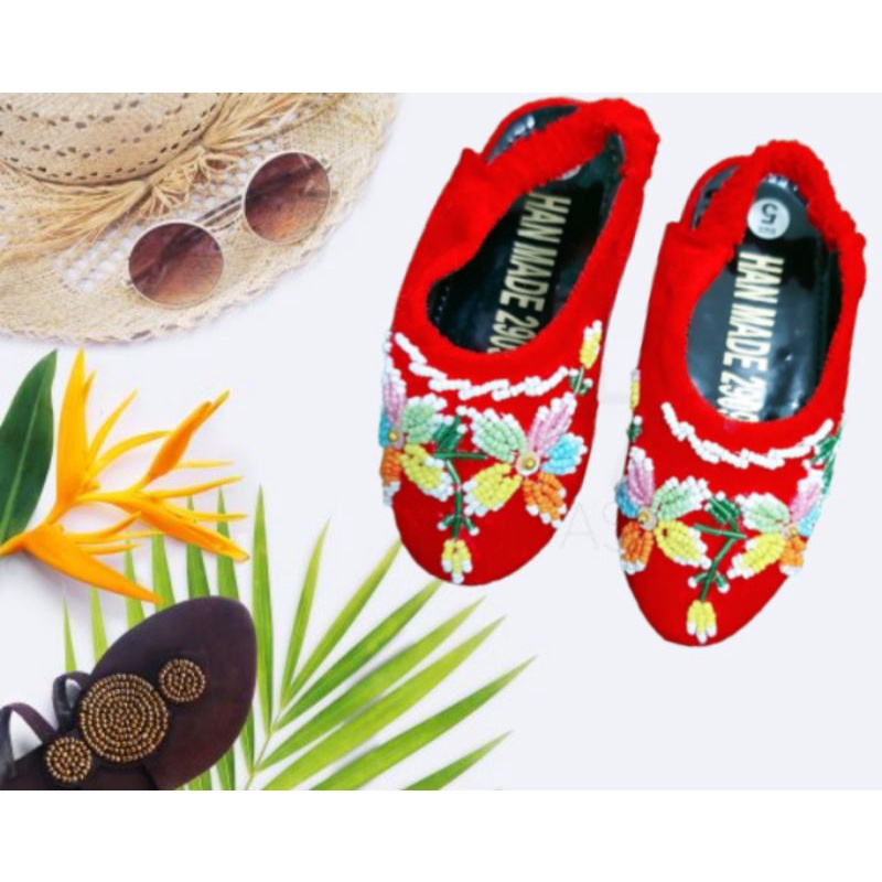 Dép hài nhung mủi cong cao cấp cho bé