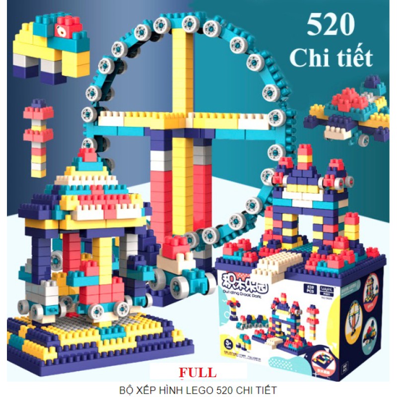 BỘ LEGO 520 CHI TIẾT CÀNG CHƠI BÉ CÀNG THÔNG MINH HƠN