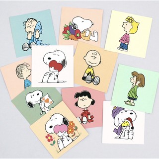 Set 11 postcard Snoopy Family gia đình Snoopy trang trí phòng ngủ, góc học tập cho bé (voi room )