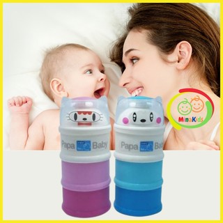 Hộp chia sữa cho bé 3 ngăn đựng sữa bột hàng thái lan minakids ceq106