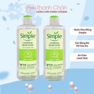 Nước Hoa Hồng Cân Bằng Da Dịu Nhẹ Simple Kind To Skin Soothing Facial Toner 200ml