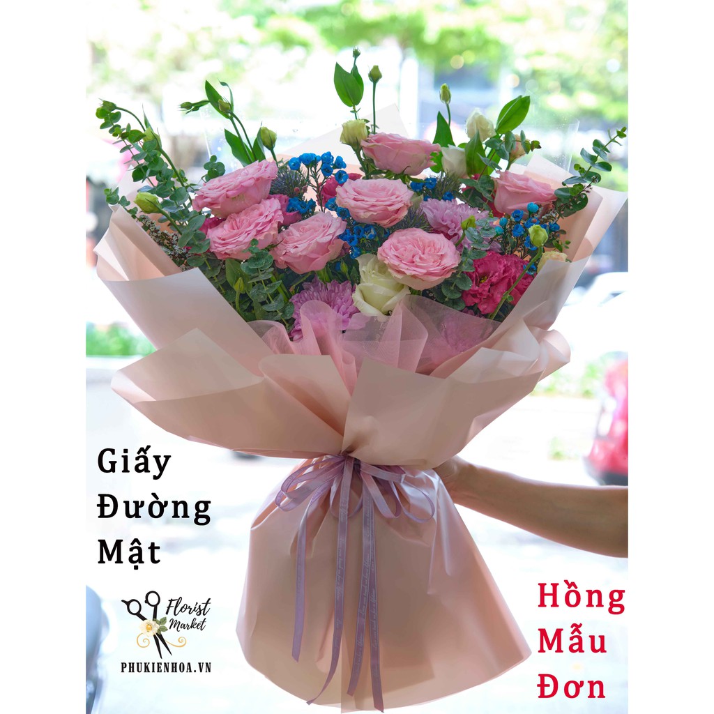 GIẤY GÓI HOA BÓNG MỜ ĐƯỜNG MẬT - HOT NHẤT 2020