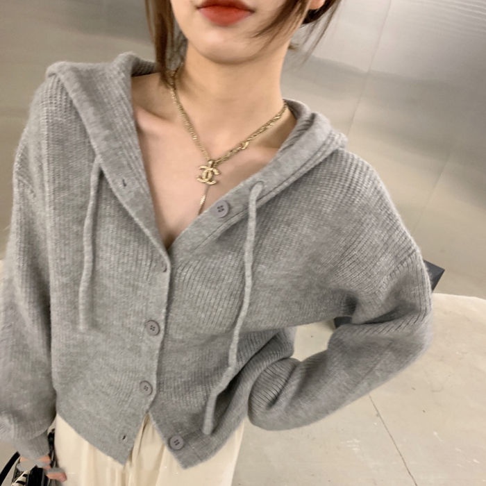 Áo Khoác Cardigan Dệt Kim Mỏng Dáng Ngắn Thời Trang Xuân Thu Mới Cho Nữ