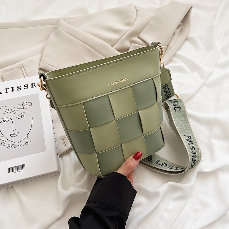 Túi Đeo Chéo Vai Vải Dệt Dây Bản Rộng Thời Trang Dành Cho Nữ