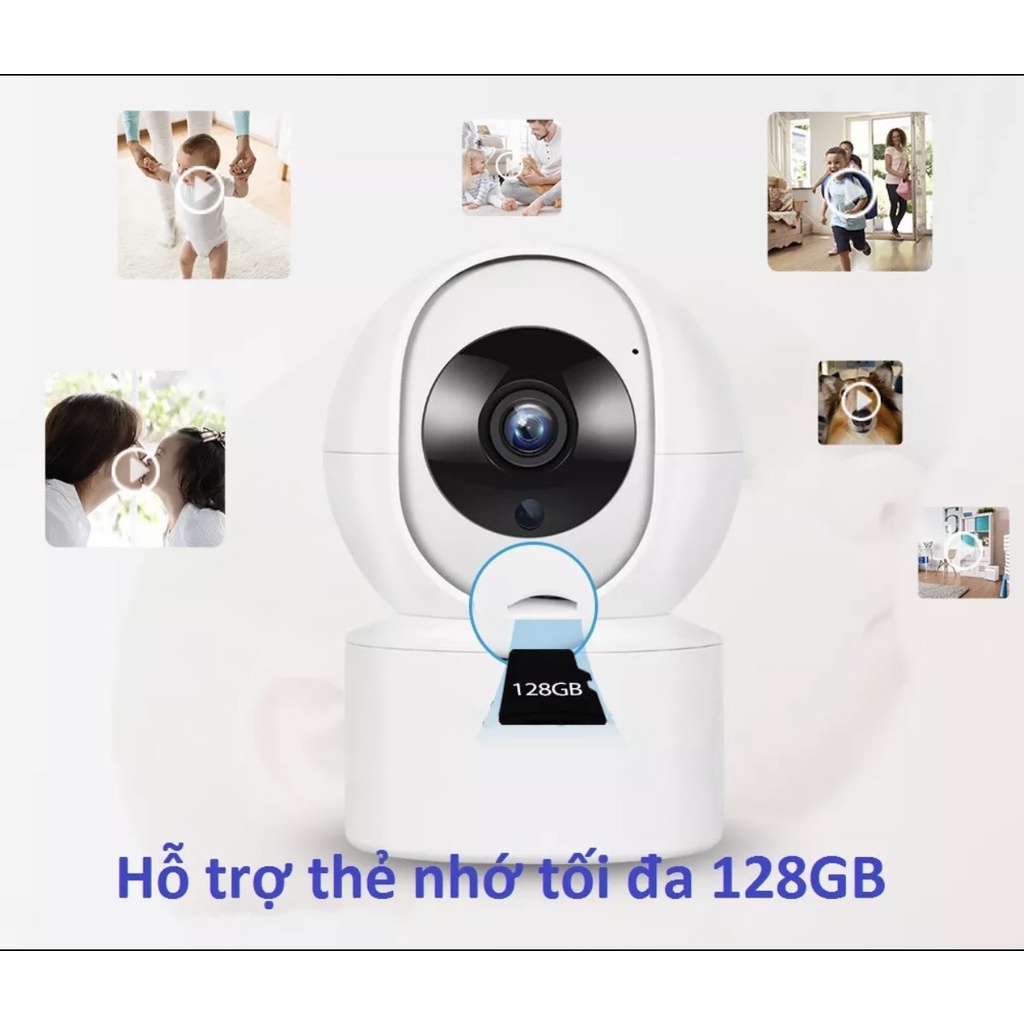 Camera wifi trong nhà xoay 360 độ SONY YH200 2.0MP Full HD chuẩn nén H265 - đàm thoại 2 chiều, phát hiện chuyển động