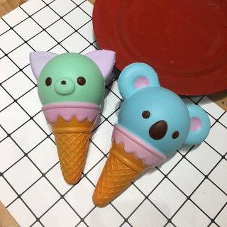 Squishy Kem Ốc Quế Gấu Đáng Yêu