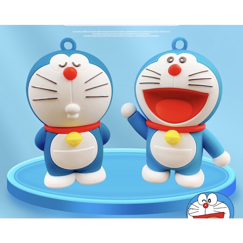 [Mới] Móc khoá Hình Doraemon (3 chi tiết) kèm dây, phụ kiện balo, túi xách xinh xắn