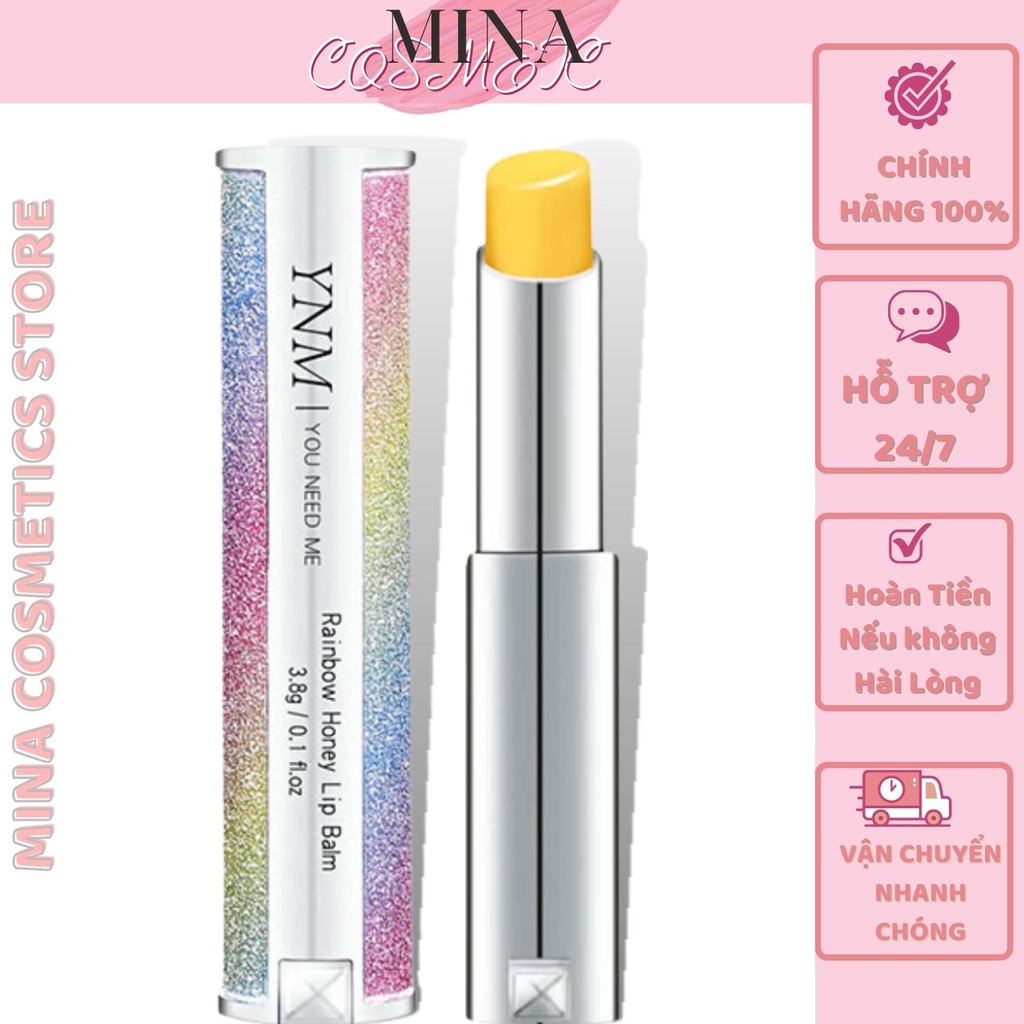 [Cam Kết Hàng Auth]Son Dưỡng Mềm Môi, Hết Thâm, Đổi Màu YNM RAINBOW HONEY LIP BALM Chính Hãng