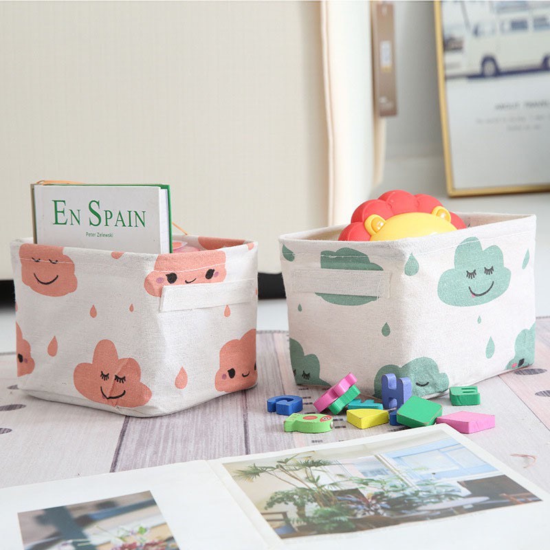 Giỏ vải đa năng đựng đồ cá nhân, giỏ vải chứa mỹ phẩm để bàn