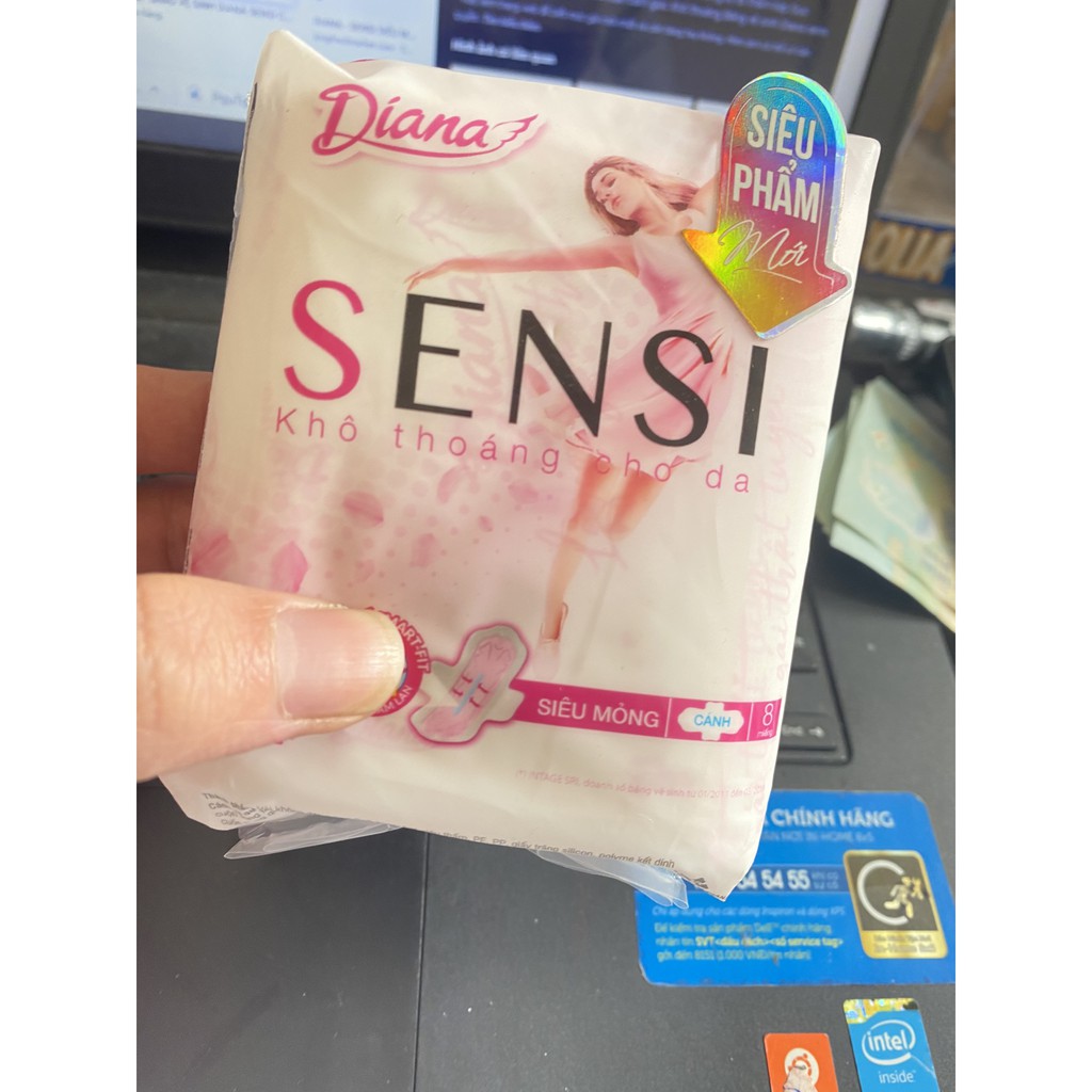 Bộ 2 gói Băng vệ sinh Diana Sensi siêu mỏng gói 8M
