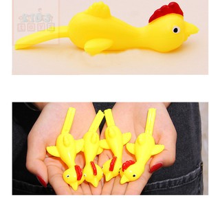 [Siêu Rẻ] Lẻ 1 chú gà bay đồ chơi cao su dẻo bắn dính tường vui nhộn - HOT