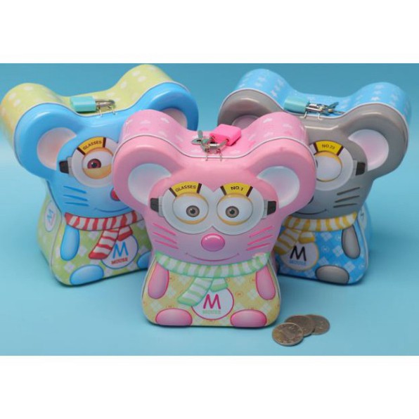 Két sắt mini cho bé hình chuột siêu cute (1228KHC)