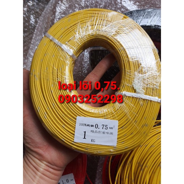 dây điện lõi đồng 0,5; 0,75; 1.0(giá của 01 kg) dây điện ô tô, xe máy, máy tàu thuyền