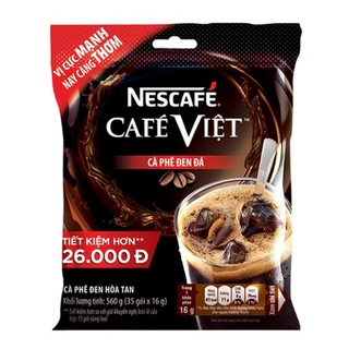 Cà phê đen hòa tan bịch nescafe cafe coffee việt cà phê hòa tan đen đá