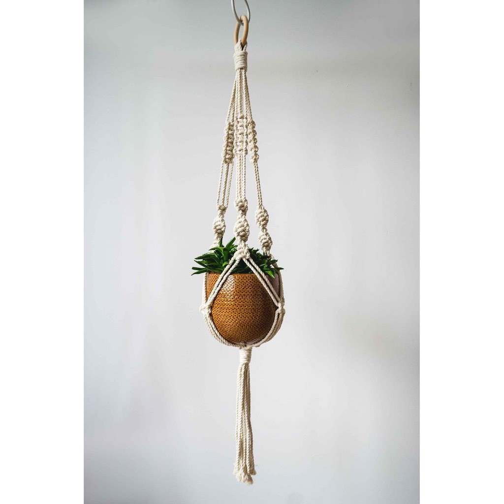 Dây treo chậu cây macrame, mành dây treo chậu cây macrame