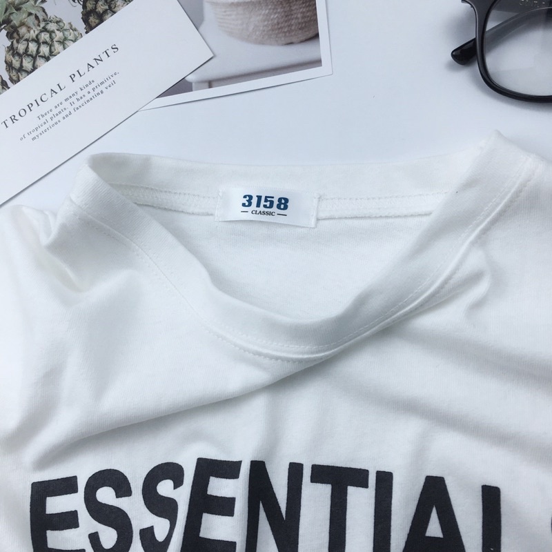 Áo thun tay dài form rộng nam nữ unisex ESENTIAL mặc đôi mặc nhóm, áo phông dài tay 3 màu trắng đen nâu từ 40-70kg | BigBuy360 - bigbuy360.vn