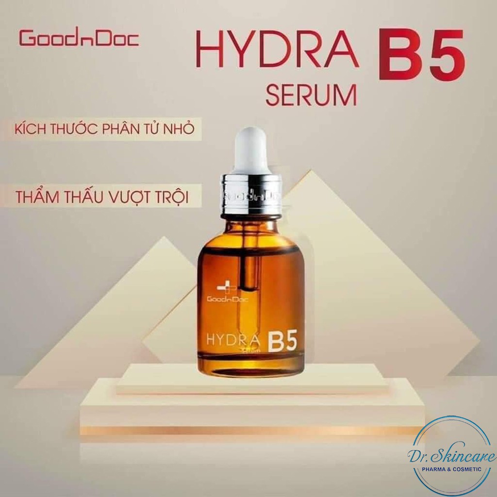 [CHÍNH HÃNG] Serum dưỡng ẩm trắng sáng da, mờ thâm nám, chống lão hóa GOODNDOC HYDRA B5 SERUM 30ml