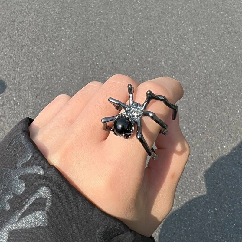 Nhẫn Cặp Hình Nhện Phong Cách Gothic Cổ Điển Cá Tính Thích Hợp Làm Quà Tặng