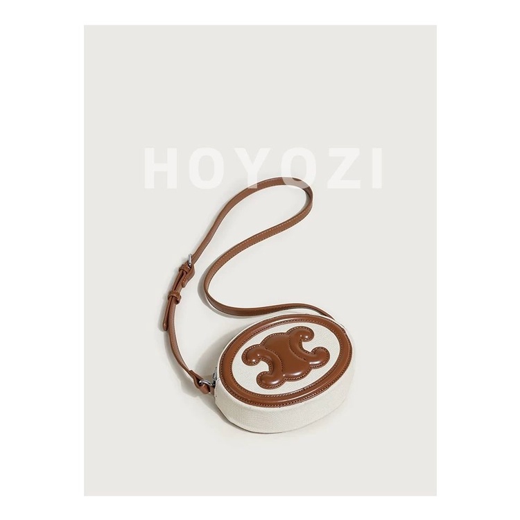 Túi đeo chéo vòng thời trang da dày cao cấp túi đeo vai màu tương phản