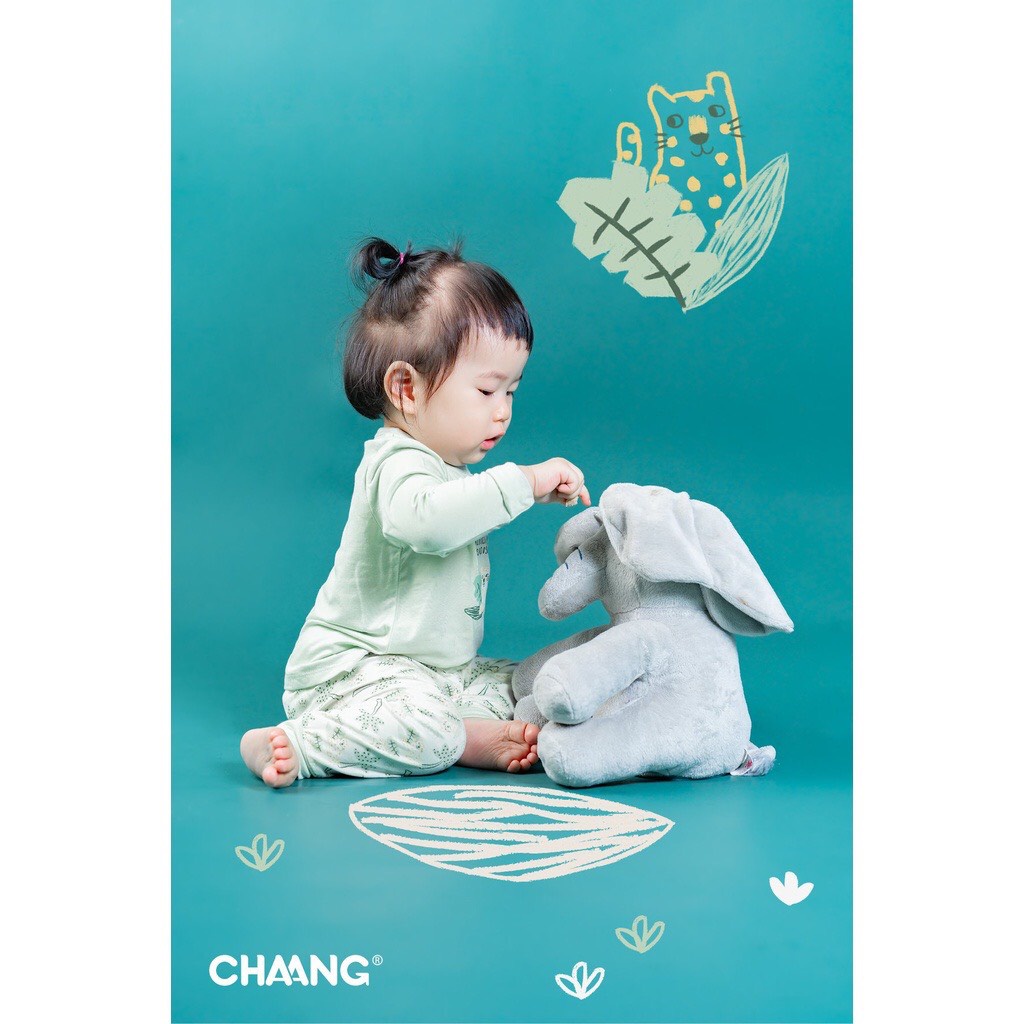 Chaang Bộ dài tay cho bé cúc vai chất cotton dành cho bé từ 3 tháng đến 5 tuổi Tigger AW2023D1