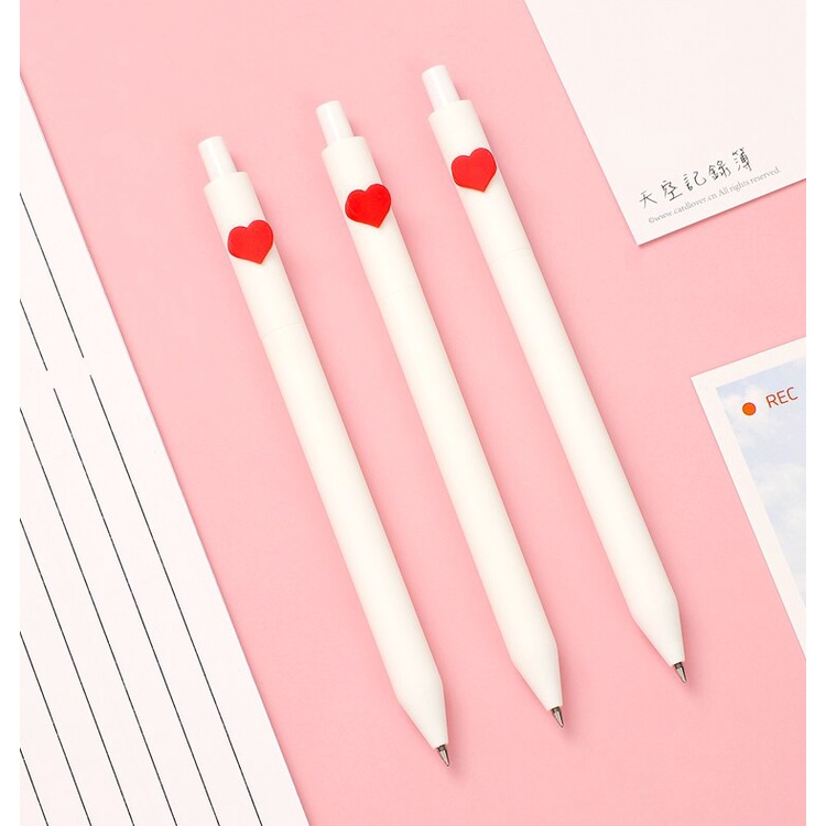 [Hỏa Tốc HCM] Bút Gel Mực Đen KACO ALPHA Trái Tim (1 Cây) - Ngòi 0.5mm