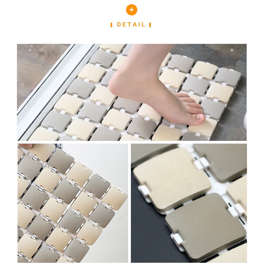 Thảm Đá Siêu Thấm ARIZE Bandiz Diatomite Foot Mat 440x320x13 mm [Tặng Kèm Đá Thay Thế]