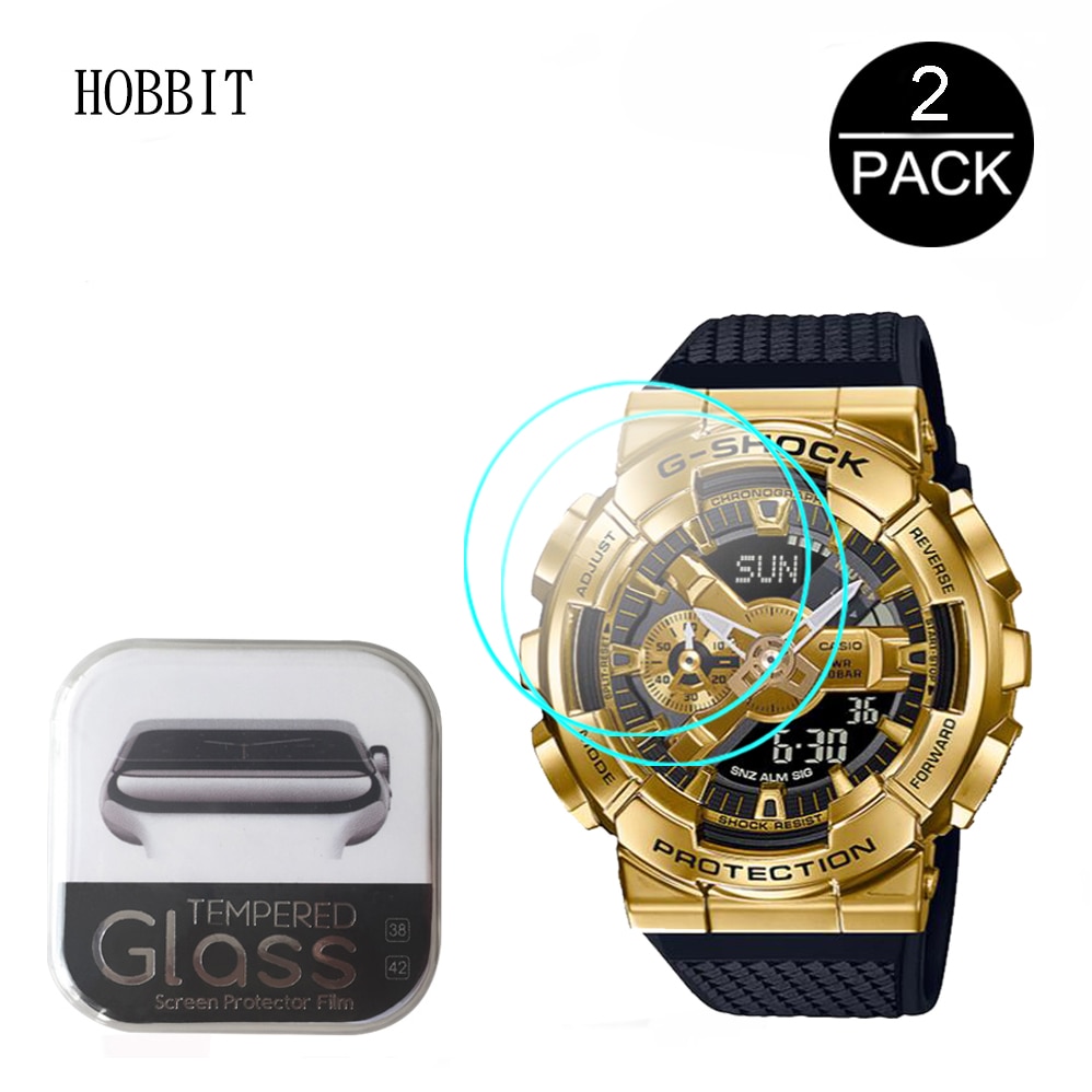 2PCS 2.5D Tempered Glass For Casio G-SHOCK GM-110 GM-110G GM-110B GM110 1A 1A9 HD Clear Waterproof Scratch Resistant Guard Glass