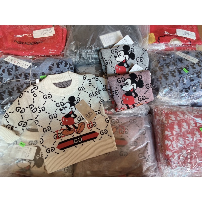 áo len ép mickey hàng QC cho BT, BG 6-16kg