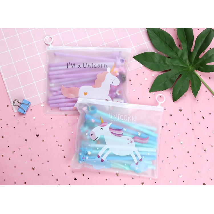 Set 20 Bút Bi Nước Hình Thú Ngộ Nghĩnh Cute - Bút Viết Kèm Túi Zip (màu ngẫu nhiên) D5