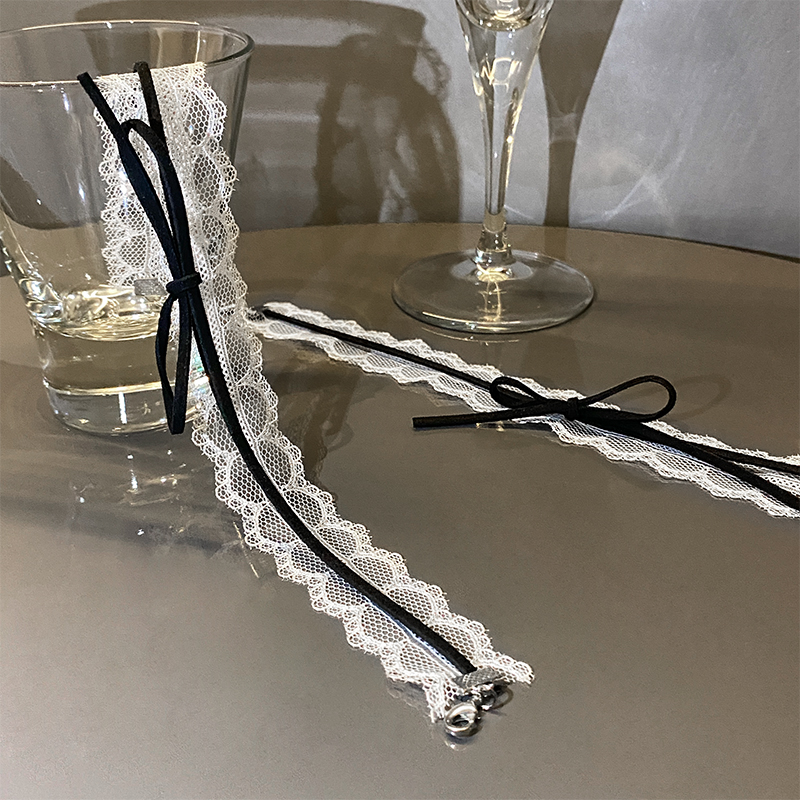 Vòng Cổ Vải Ren Họa Tiết Hoa Đính Đá Sang Trọng Cho Nữ