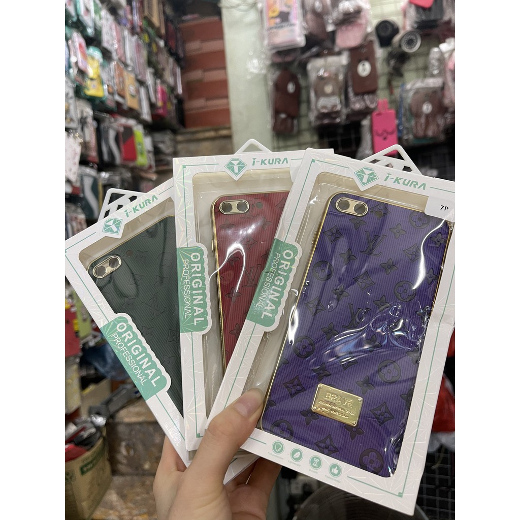 CHÍNH HÃNG  Ốp lưng iphone I_KURA  họa tiết LV  6 / 6s / 7 / 8 / plus / X / XS / XR / 11 / 12 / MINI / PRO / MAX