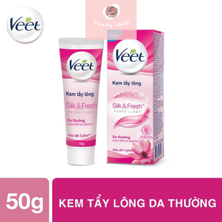 Kem tẩy lông Veet Silk Fresh chỉ trong 3 phút sạch lông và dưỡng ẩm da lên đến 24h