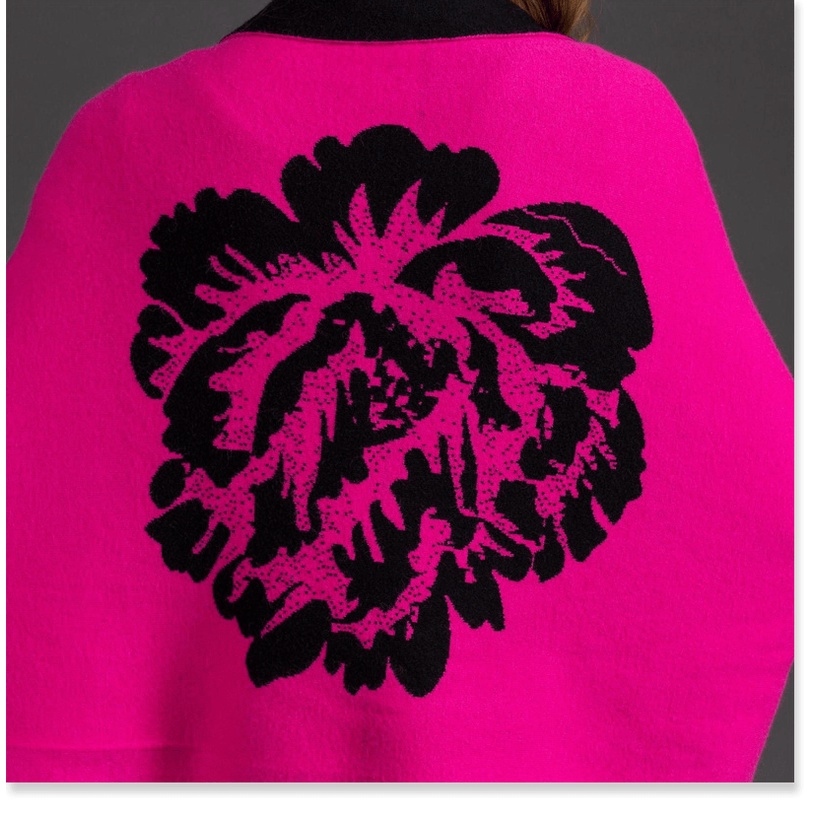 Áo len nữ đẹp, Áo khoác len nữ dáng khăn cao cấp, Khăn len nữ chất len dày mềm mịn 13