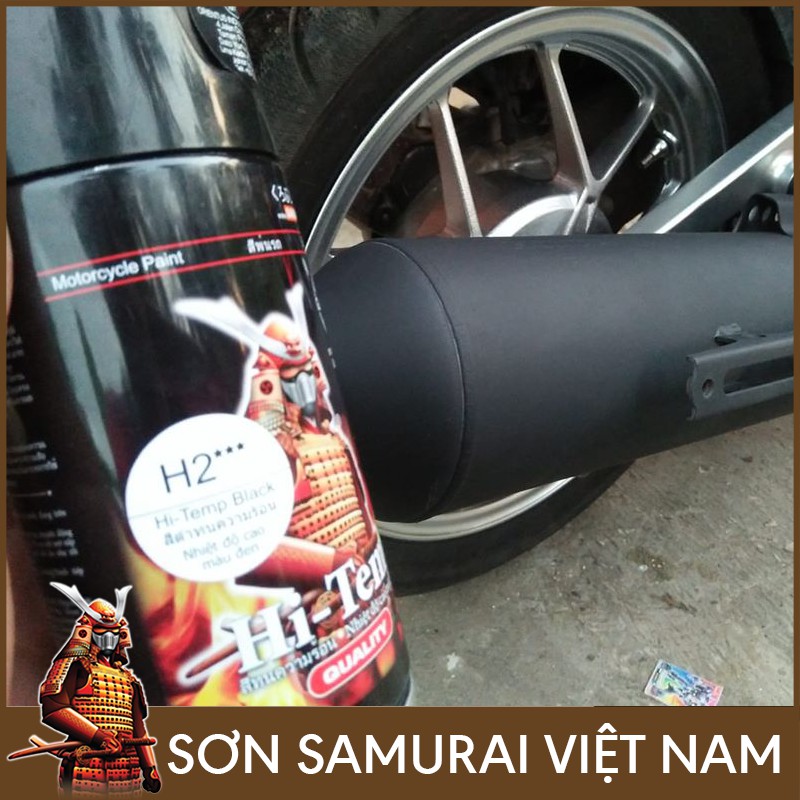  Sơn chịu nhiệt H2 & H1 - Sơn pô xe máy - Sơn xịt Samurai