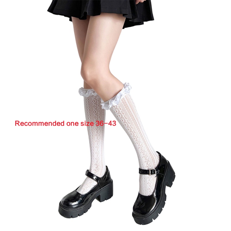 XIXI 1 Cặp Vớ Ren Rỗng Giữ Ấm Chân Kiểu Lolita Nhật Bản Dễ Thương Cho Nữ Sinh